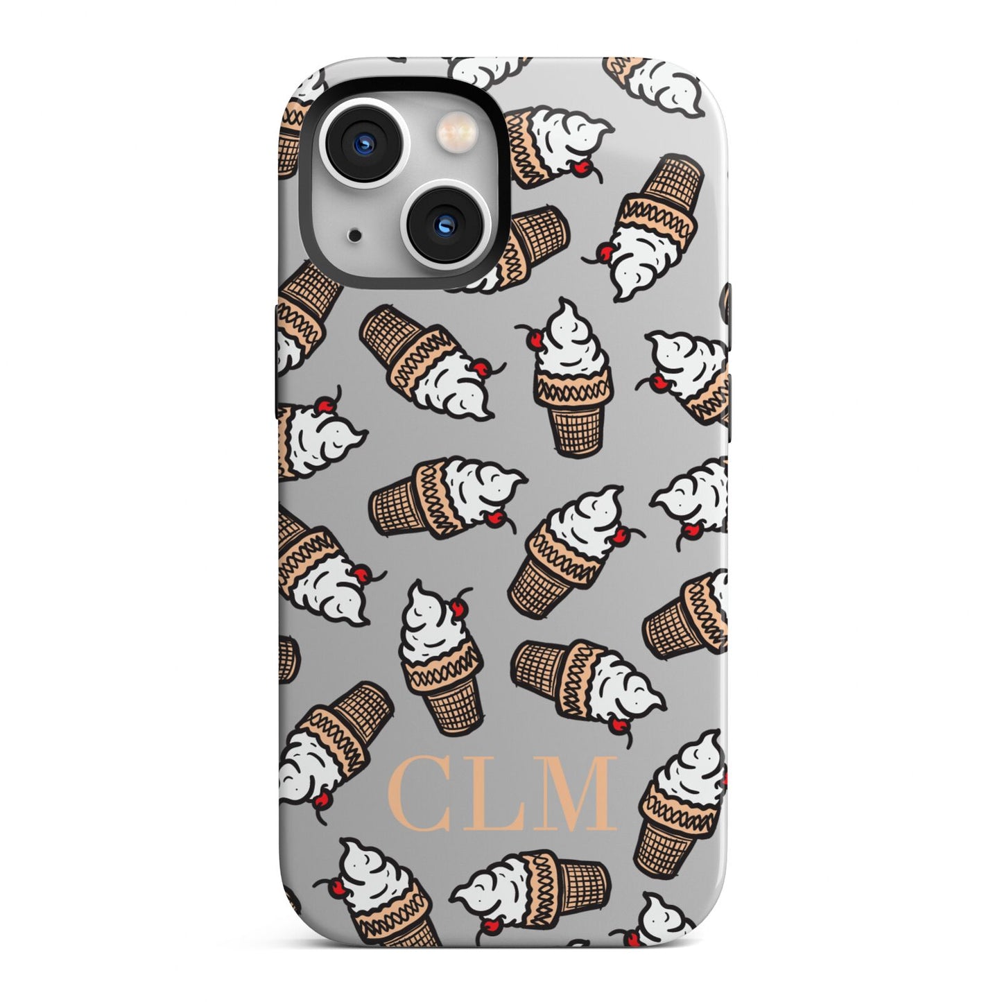 Personalised Ice Cream Initials iPhone 13 Mini Full Wrap 3D Tough Case