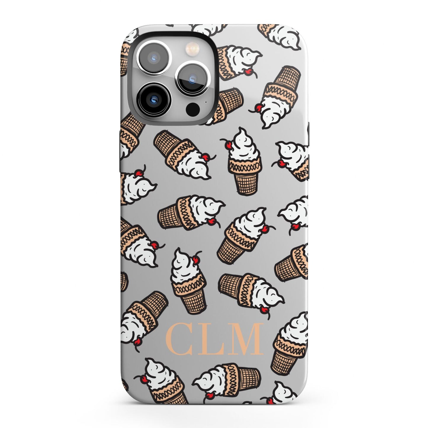 Personalised Ice Cream Initials iPhone 13 Pro Max Full Wrap 3D Tough Case