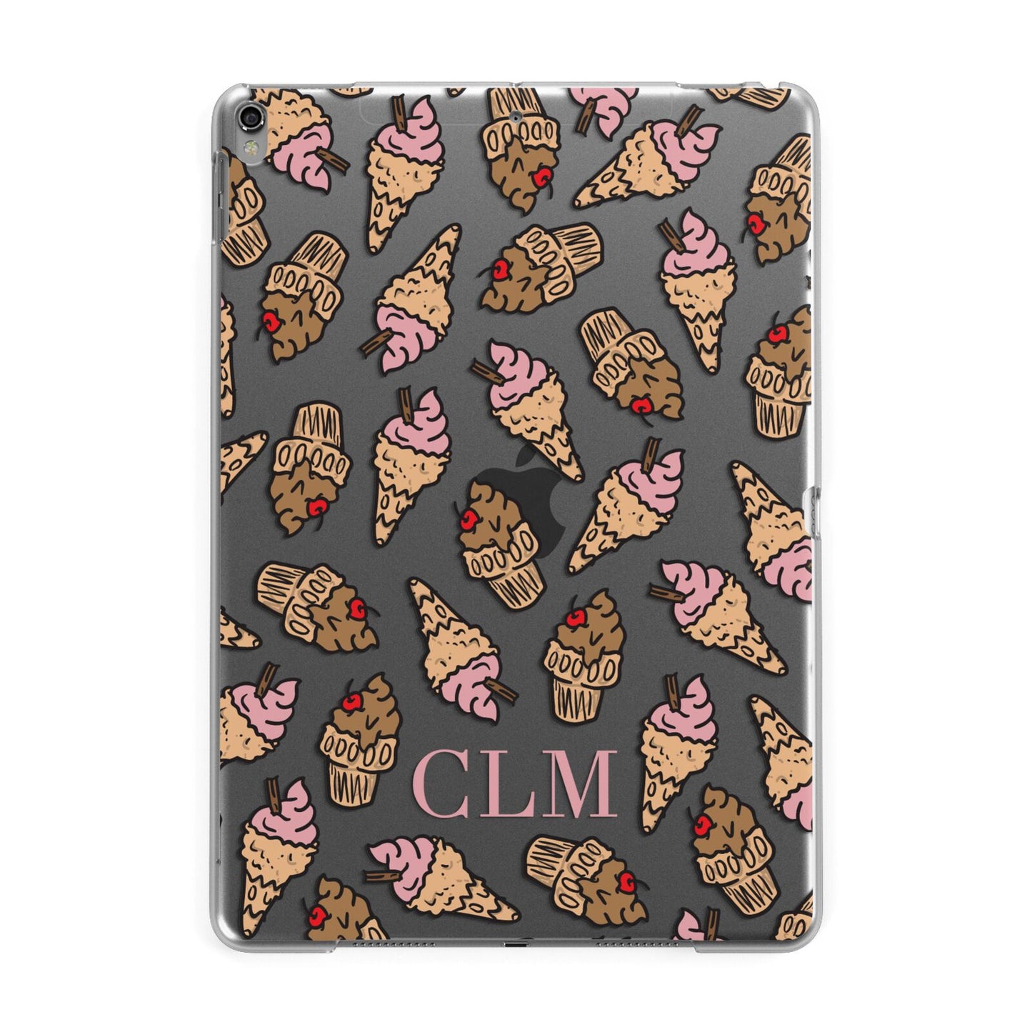 Personalised Ice Creams Initials Apple iPad Grey Case