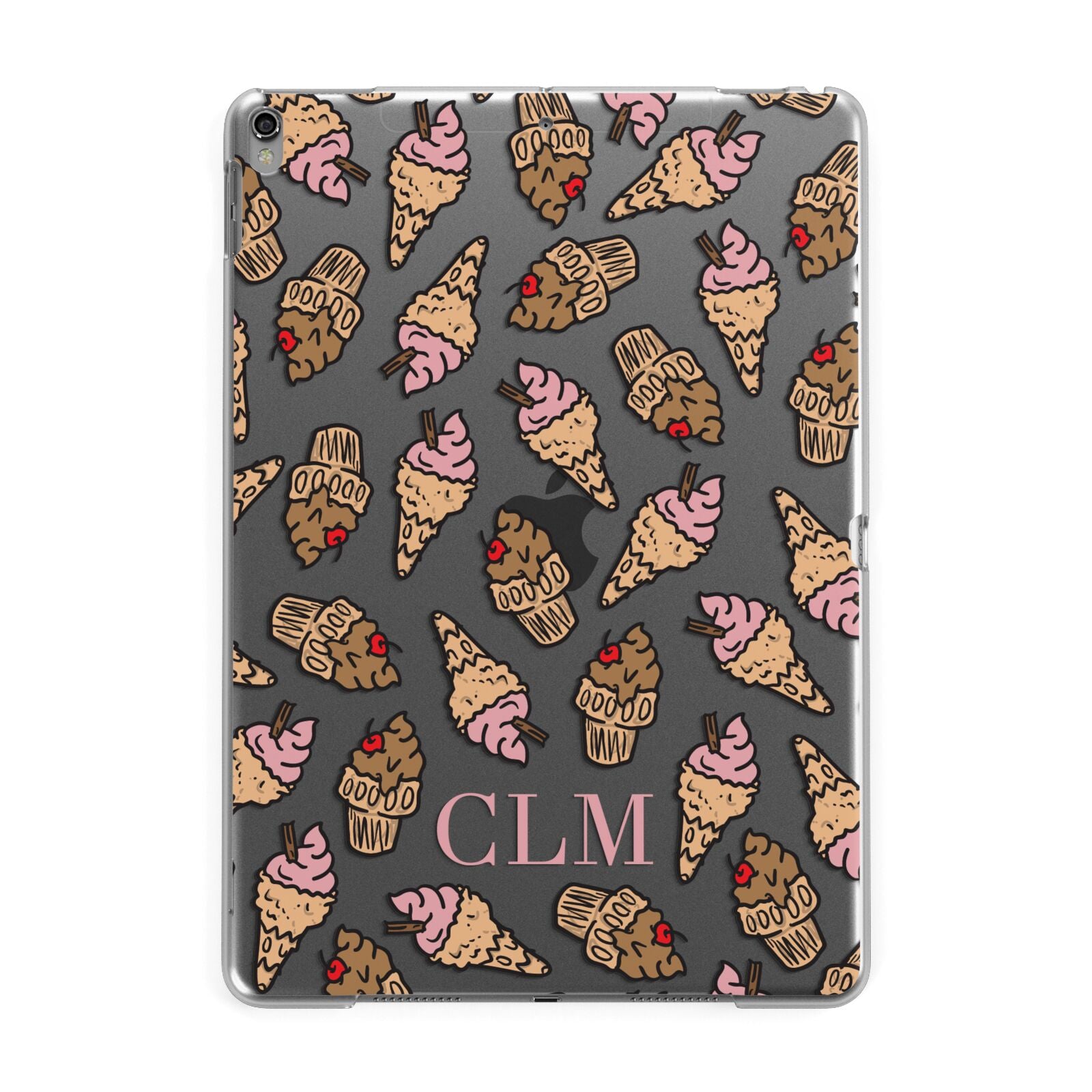 Personalised Ice Creams Initials Apple iPad Grey Case