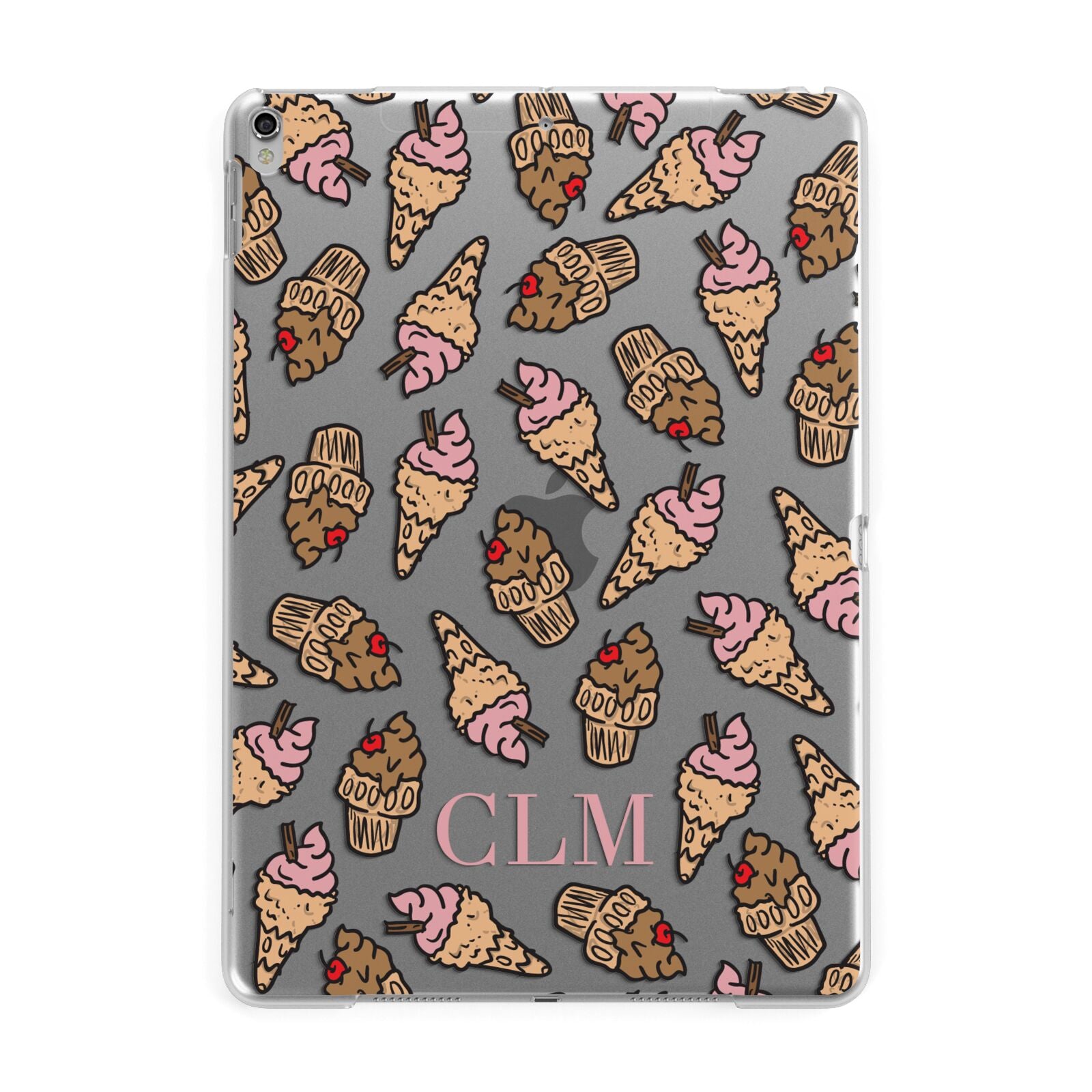 Personalised Ice Creams Initials Apple iPad Silver Case