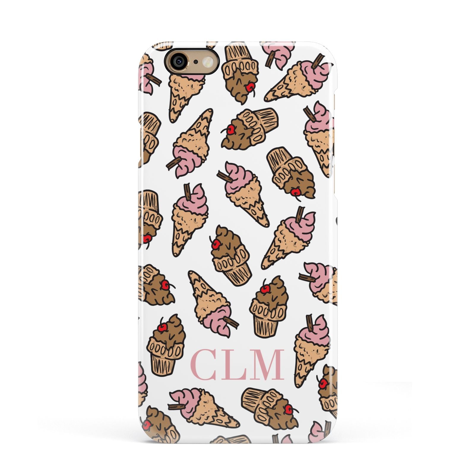 Personalised Ice Creams Initials Apple iPhone 6 3D Snap Case