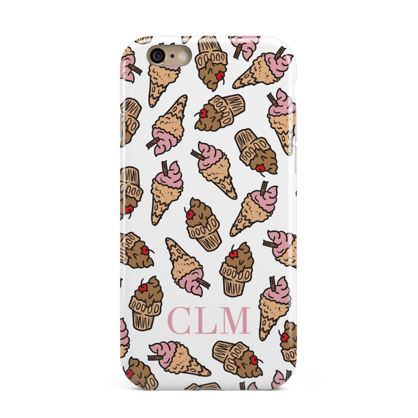 Personalised Ice Creams Initials Apple iPhone 6 3D Tough Case