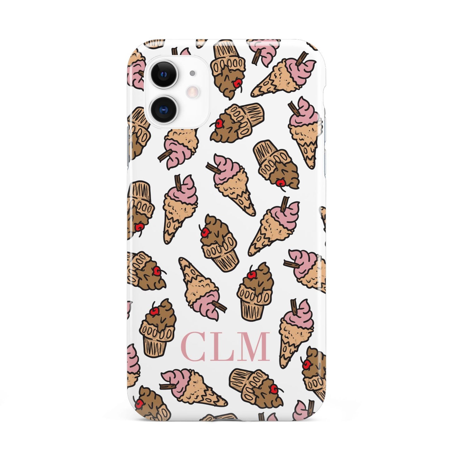 Personalised Ice Creams Initials iPhone 11 3D Tough Case