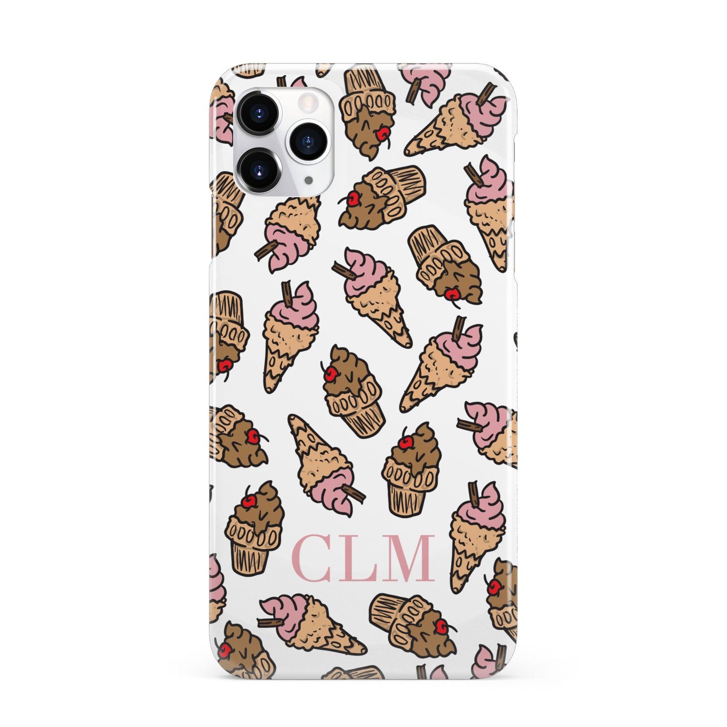 Personalised Ice Creams Initials iPhone 11 Pro Max 3D Snap Case