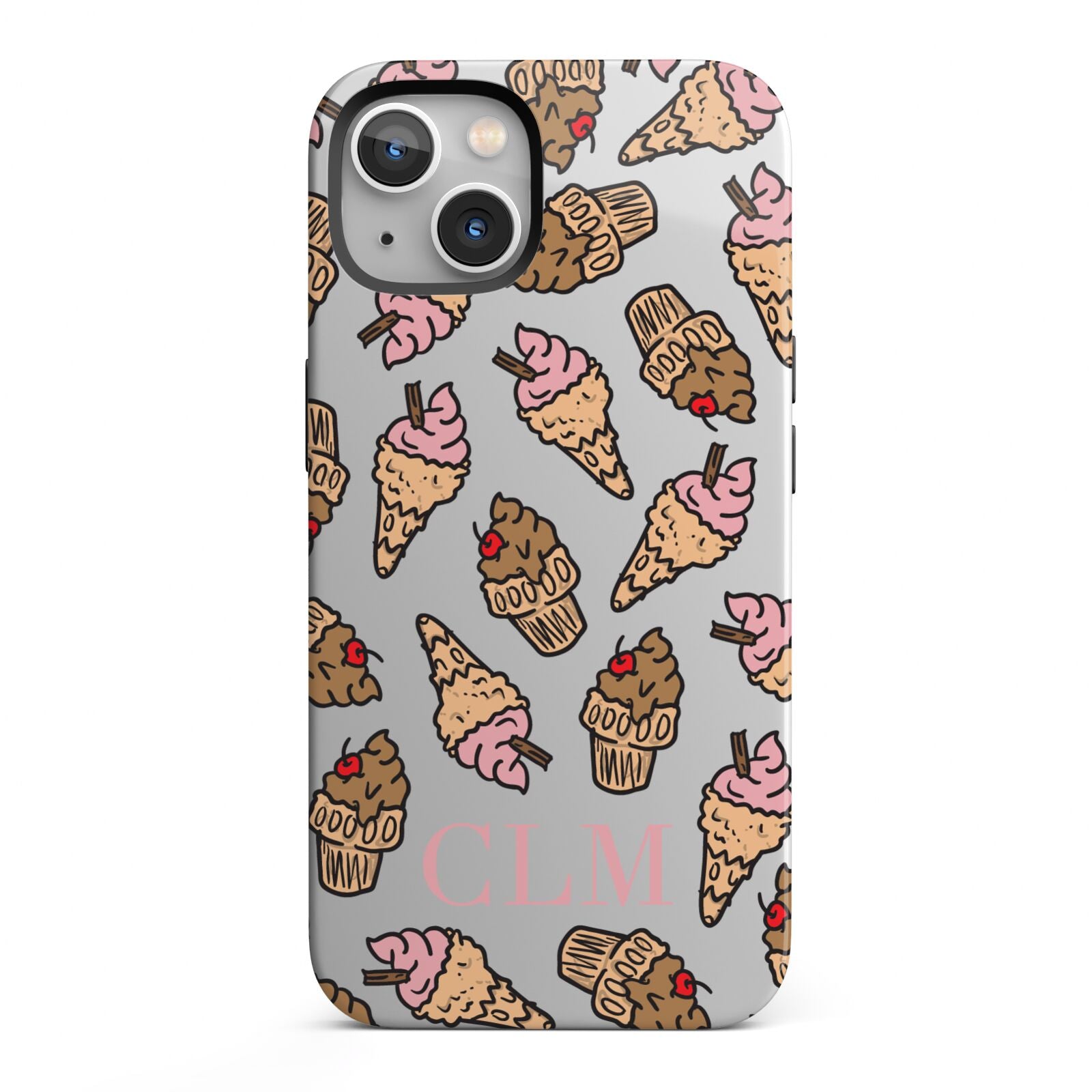 Personalised Ice Creams Initials iPhone 13 Full Wrap 3D Tough Case