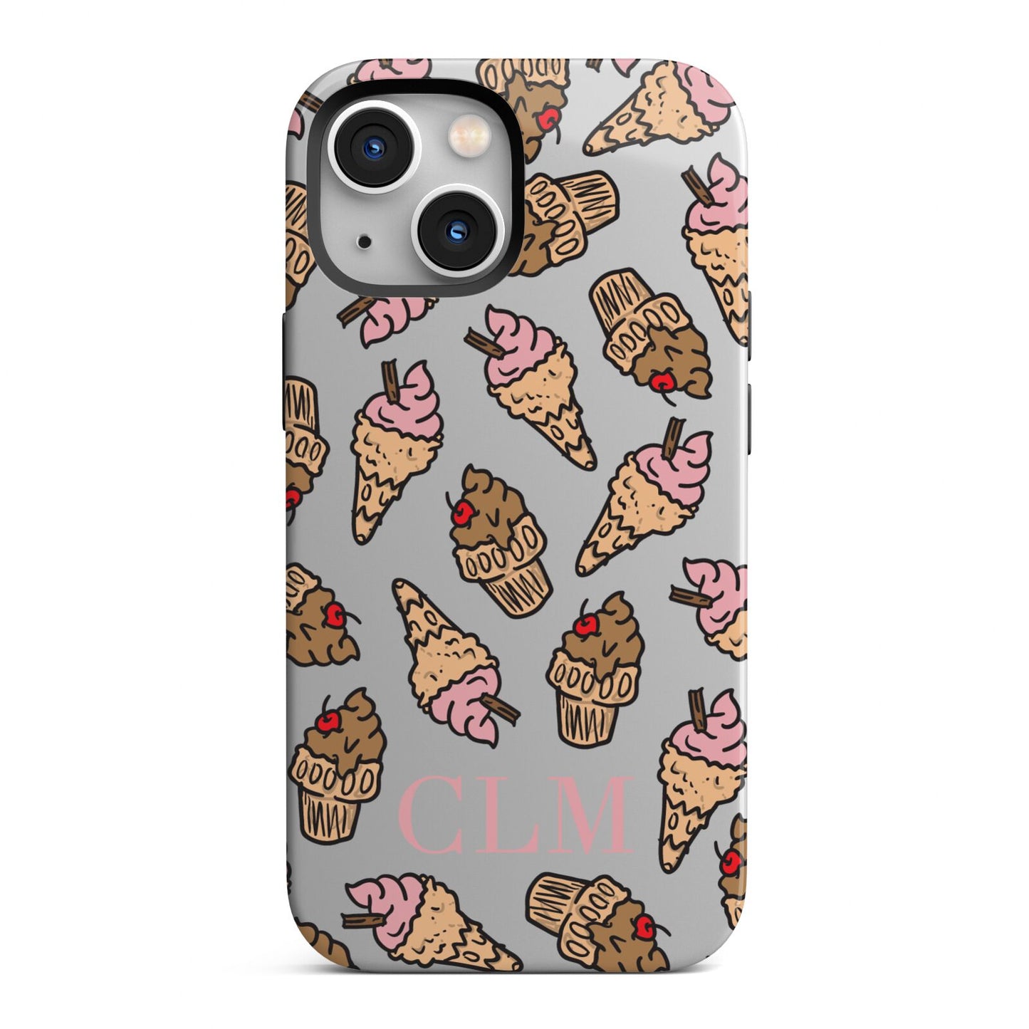 Personalised Ice Creams Initials iPhone 13 Mini Full Wrap 3D Tough Case