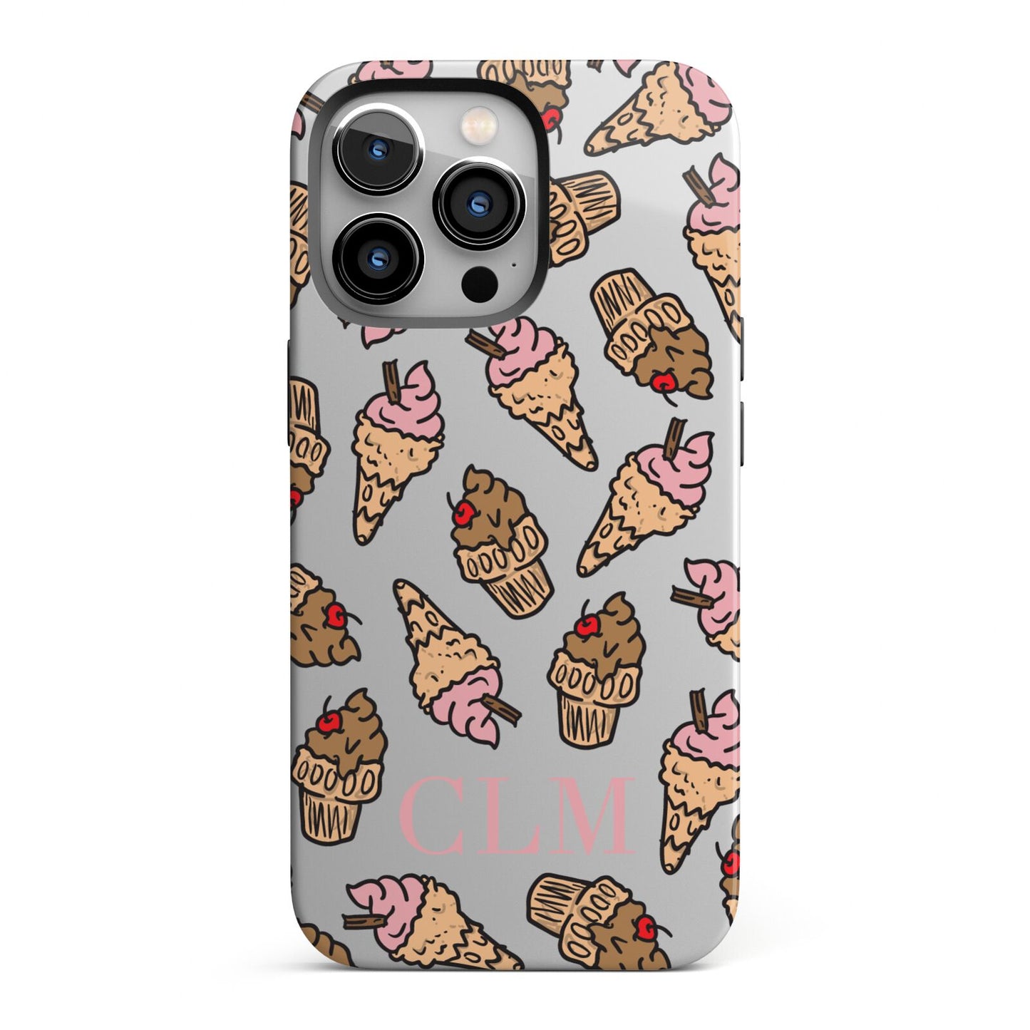 Personalised Ice Creams Initials iPhone 13 Pro Full Wrap 3D Tough Case