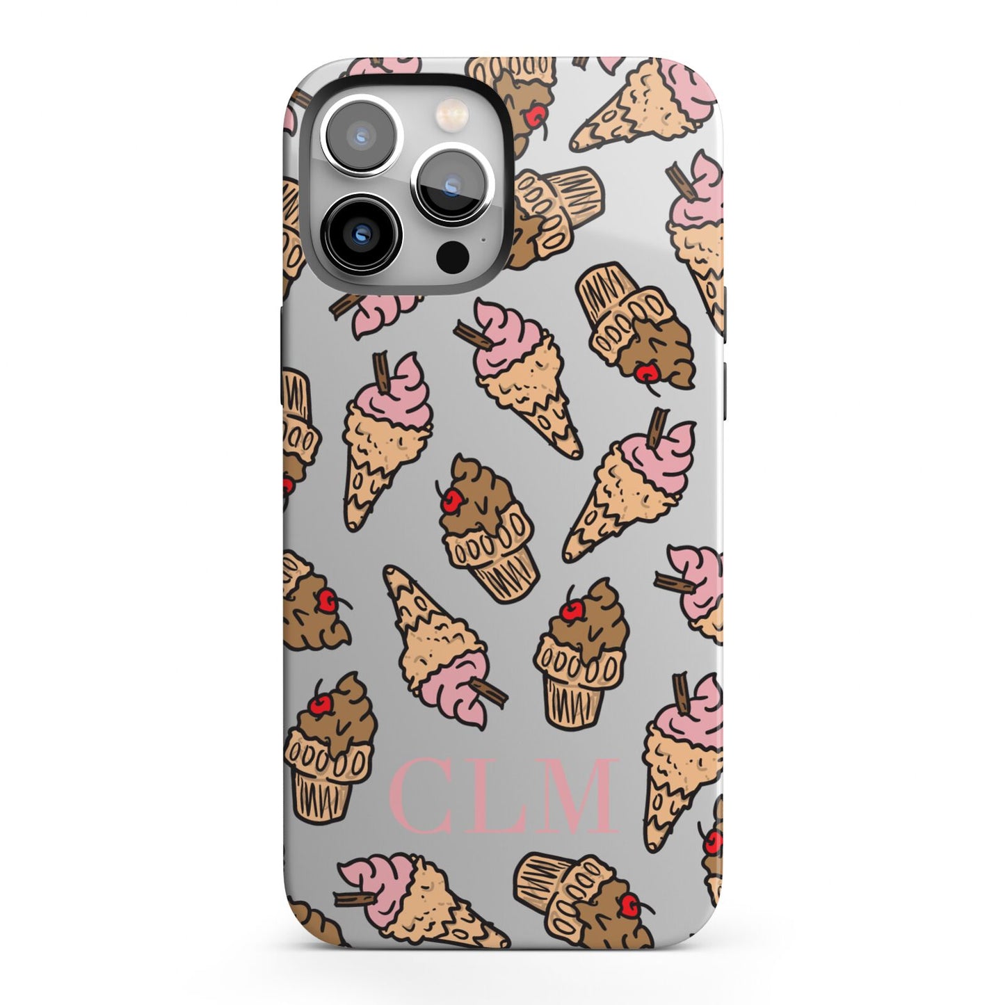 Personalised Ice Creams Initials iPhone 13 Pro Max Full Wrap 3D Tough Case