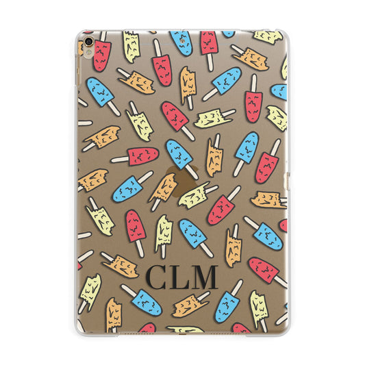 Personalised Ice Lolly Initials Apple iPad Gold Case