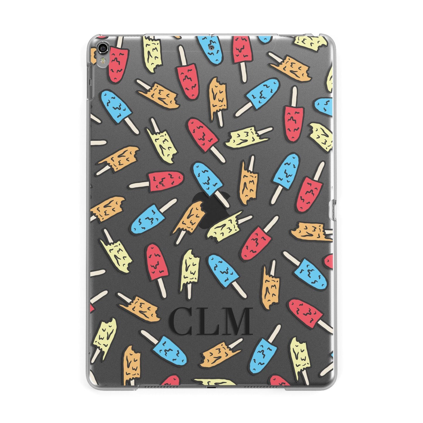 Personalised Ice Lolly Initials Apple iPad Grey Case