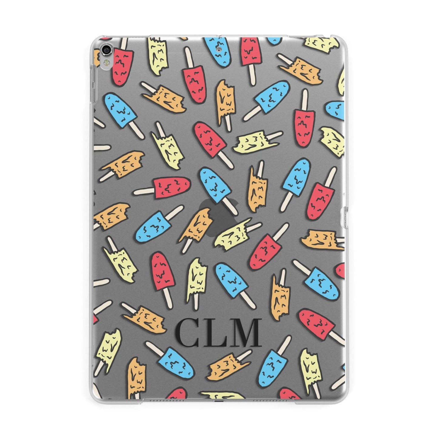 Personalised Ice Lolly Initials Apple iPad Silver Case