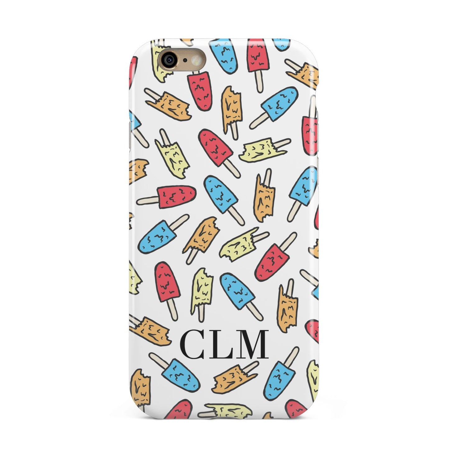 Personalised Ice Lolly Initials Apple iPhone 6 3D Tough Case