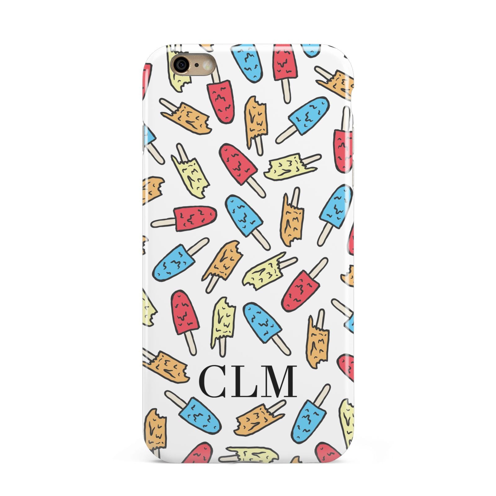 Personalised Ice Lolly Initials Apple iPhone 6 Plus 3D Tough Case