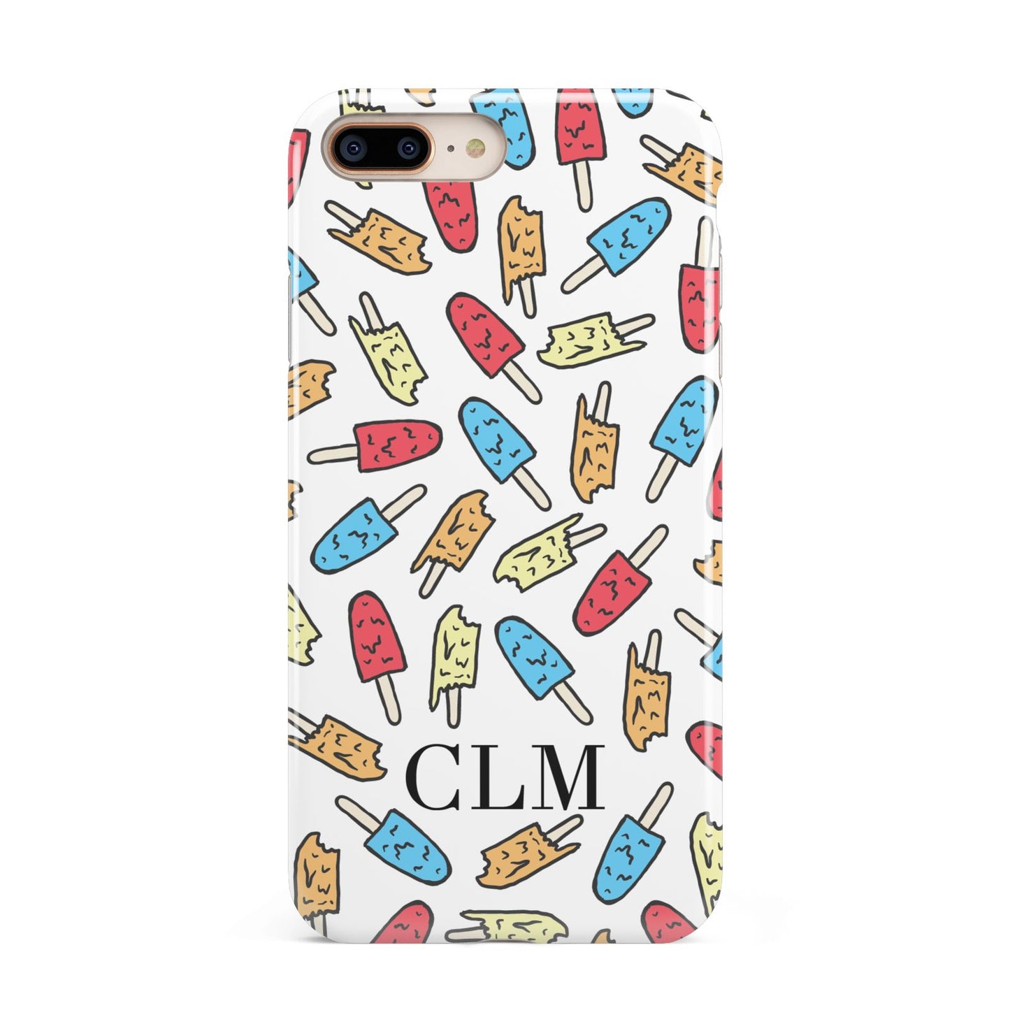 Personalised Ice Lolly Initials Apple iPhone 7 8 Plus 3D Tough Case