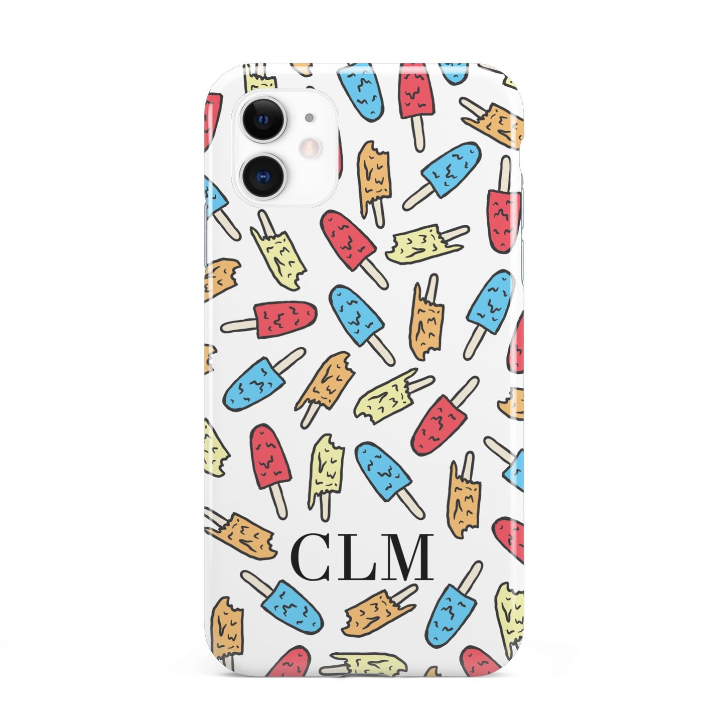 Personalised Ice Lolly Initials iPhone 11 3D Tough Case