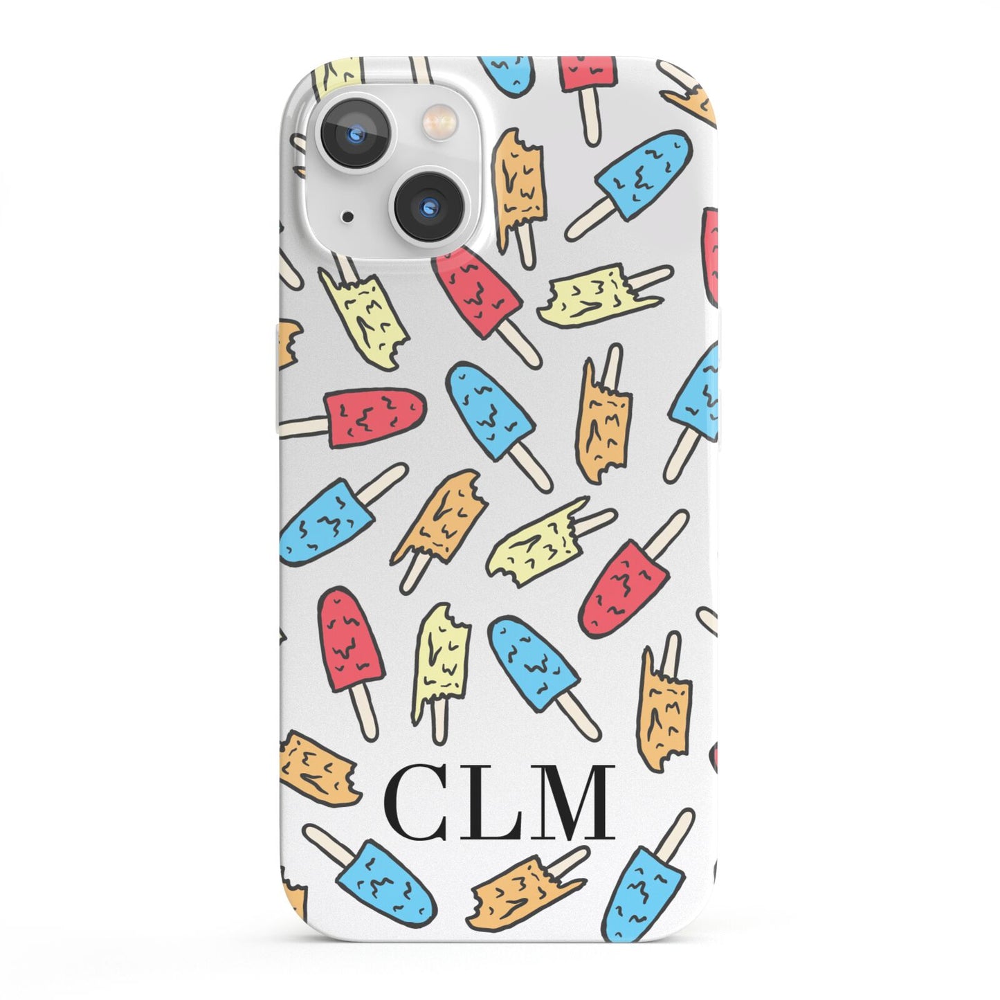 Personalised Ice Lolly Initials iPhone 13 Full Wrap 3D Snap Case