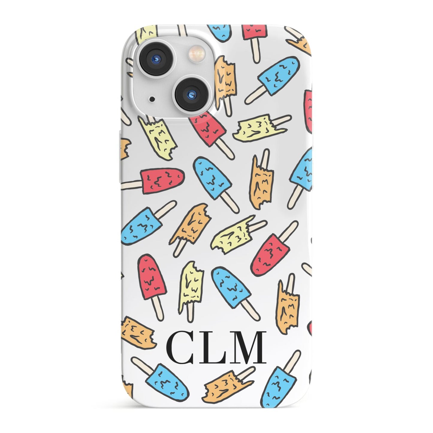 Personalised Ice Lolly Initials iPhone 13 Mini Full Wrap 3D Snap Case