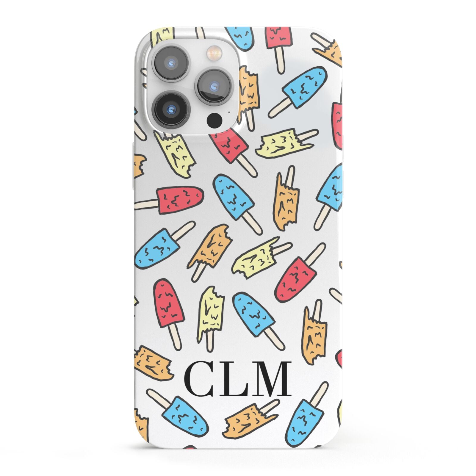 Personalised Ice Lolly Initials iPhone 13 Pro Max Full Wrap 3D Snap Case