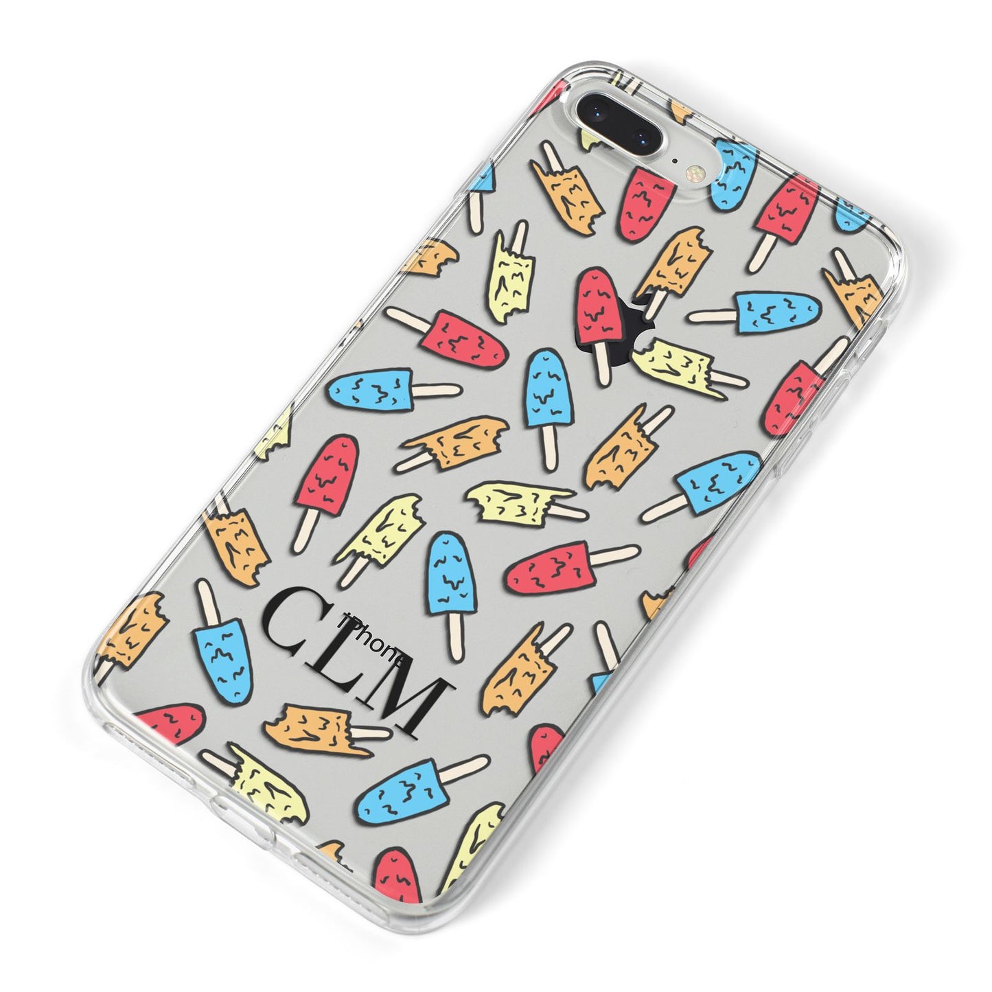 Personalised Ice Lolly Initials iPhone 8 Plus Bumper Case on Silver iPhone Alternative Image