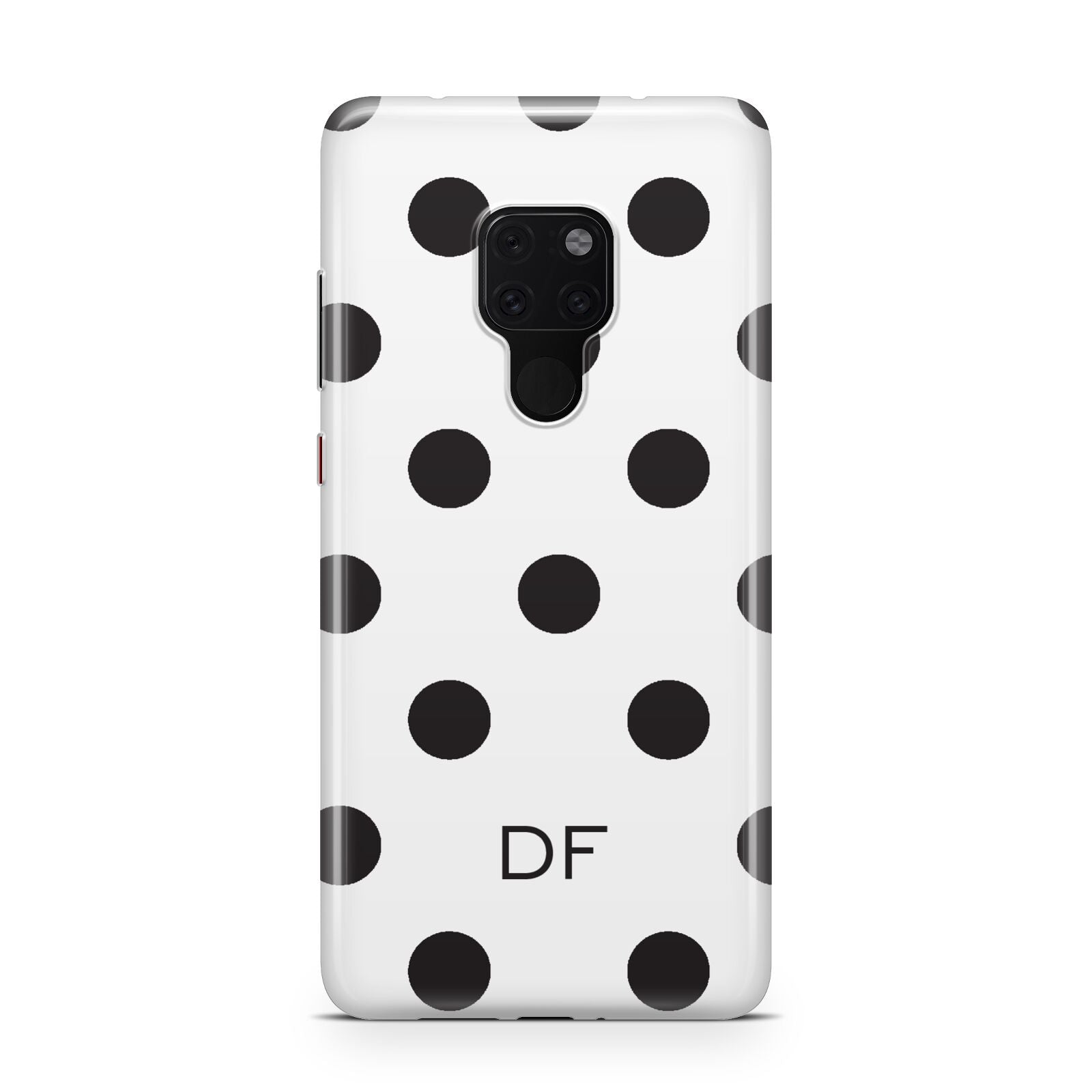Personalised Initial Black Dots Huawei Mate 20 Phone Case