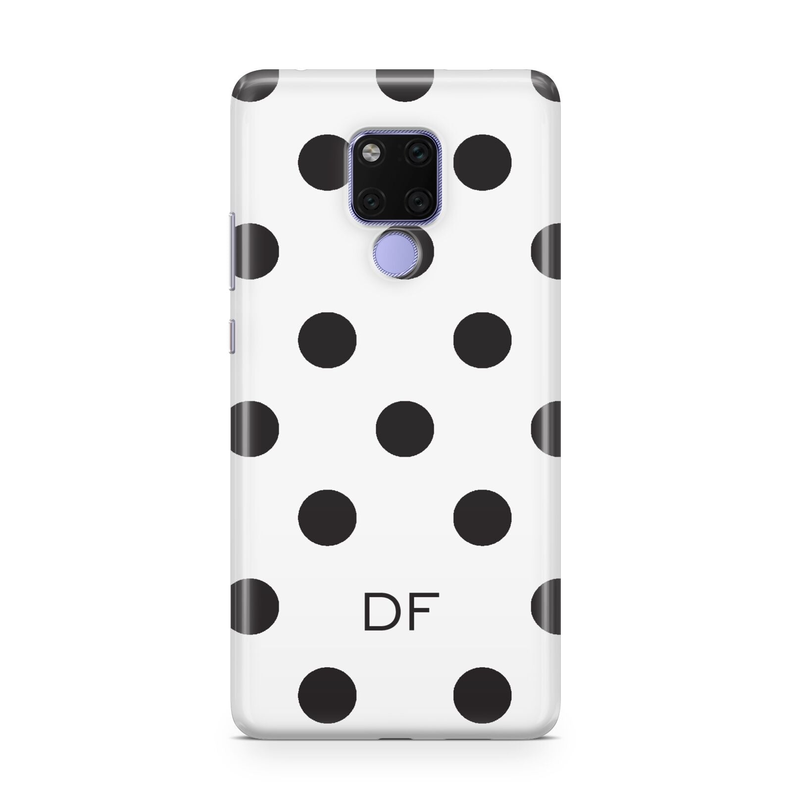 Personalised Initial Black Dots Huawei Mate 20X Phone Case