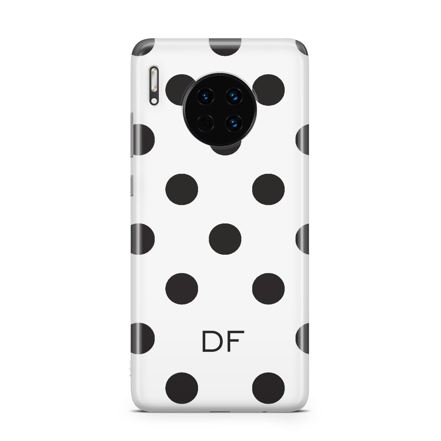 Personalised Initial Black Dots Huawei Mate 30