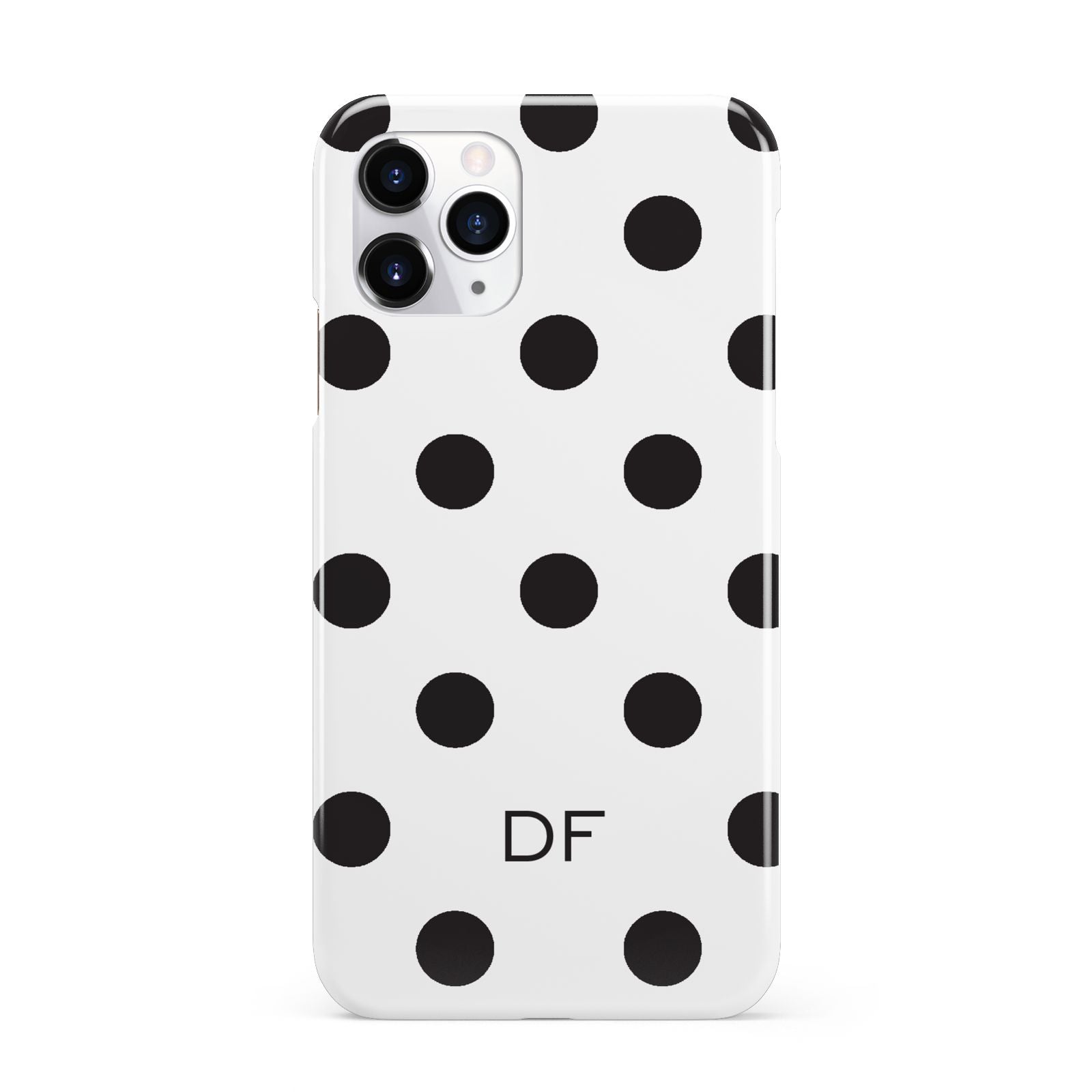 Personalised Initial Black Dots iPhone 11 Pro 3D Snap Case