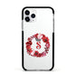 Personalised Initial Floral Wreath Apple iPhone 11 Pro in Silver with Black Impact Case