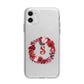 Personalised Initial Floral Wreath Apple iPhone 11 in White with Bumper Case