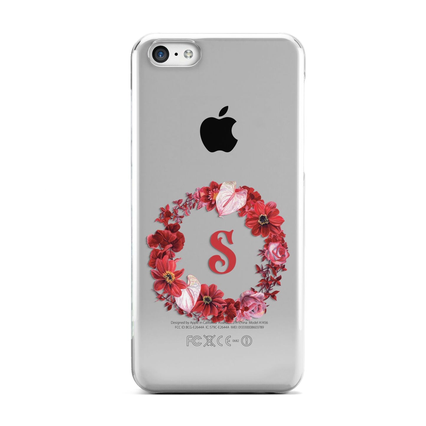 Personalised Initial Floral Wreath Apple iPhone 5c Case