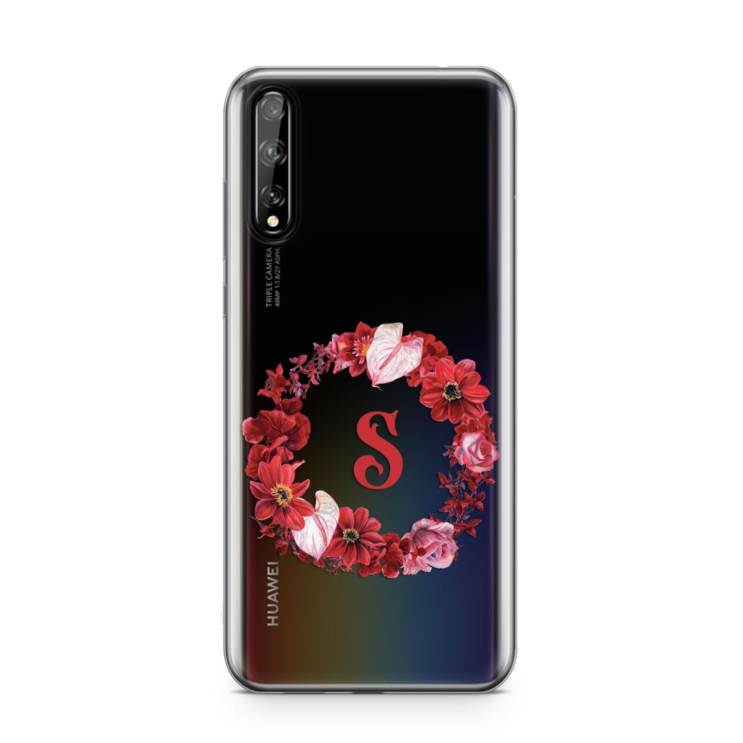 Personalised Initial Floral Wreath Huawei Enjoy 10s Phone Case