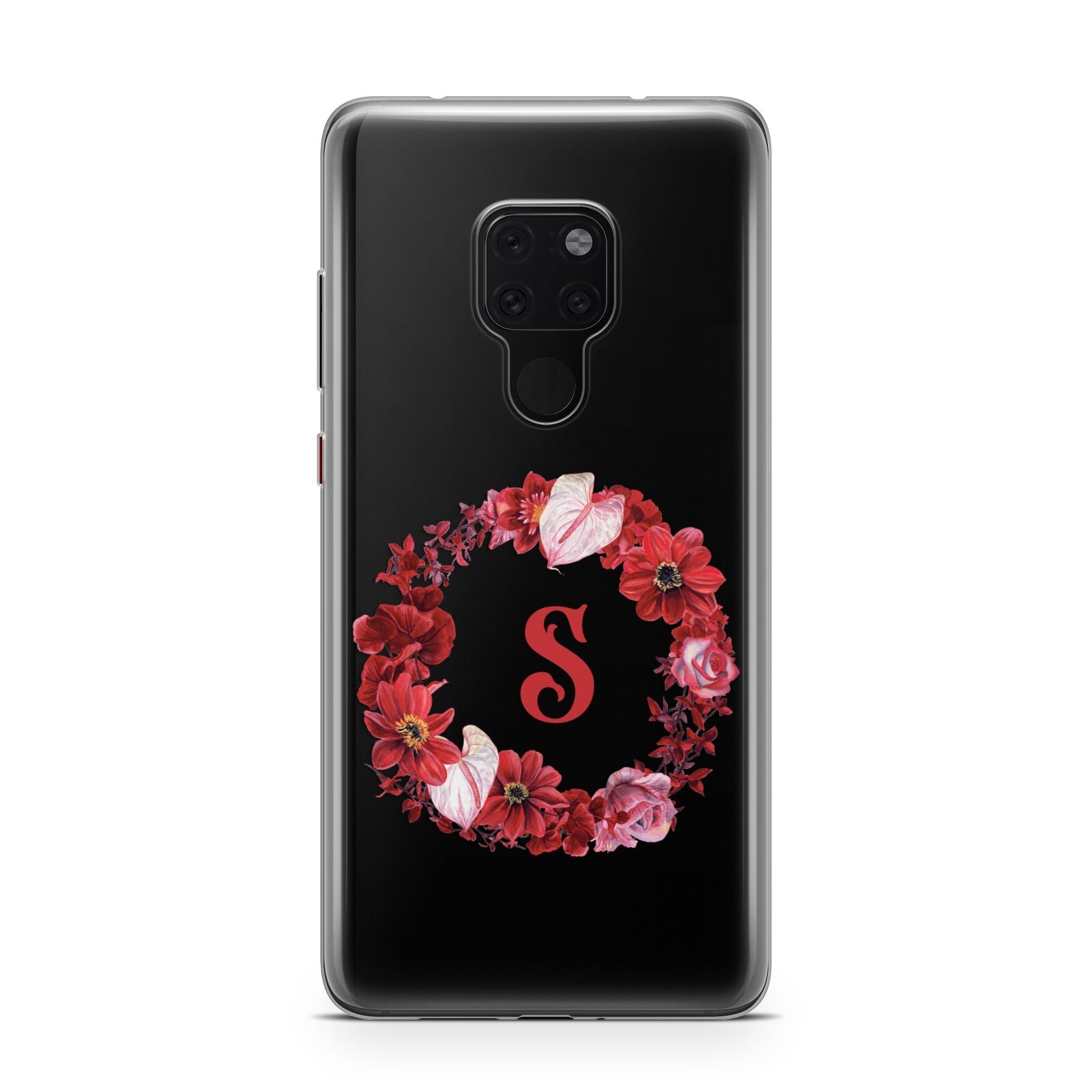 Personalised Initial Floral Wreath Huawei Mate 20 Phone Case