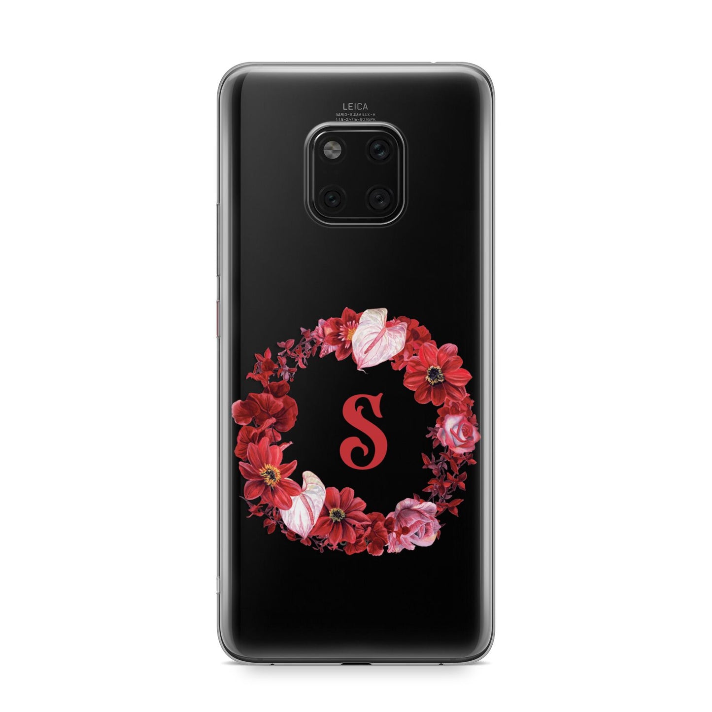 Personalised Initial Floral Wreath Huawei Mate 20 Pro Phone Case