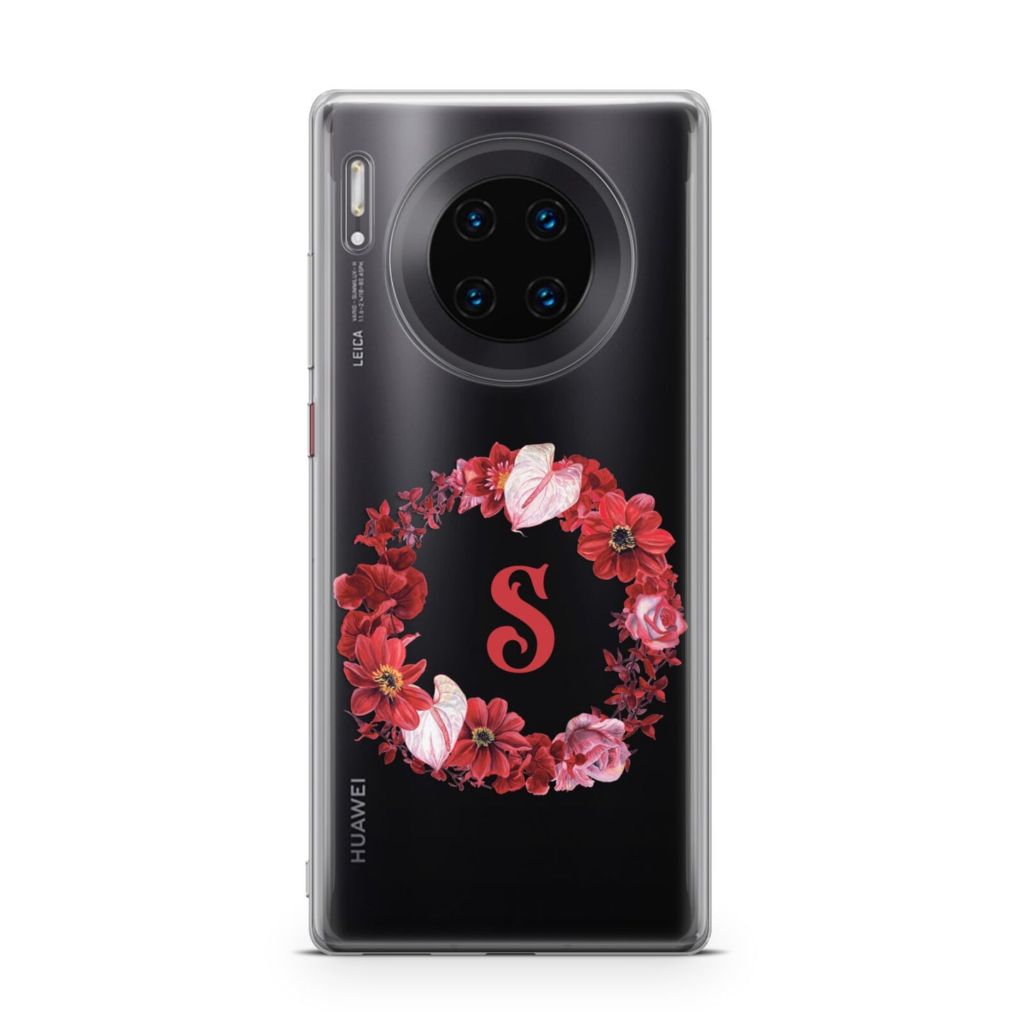 Personalised Initial Floral Wreath Huawei Mate 30 Pro Phone Case