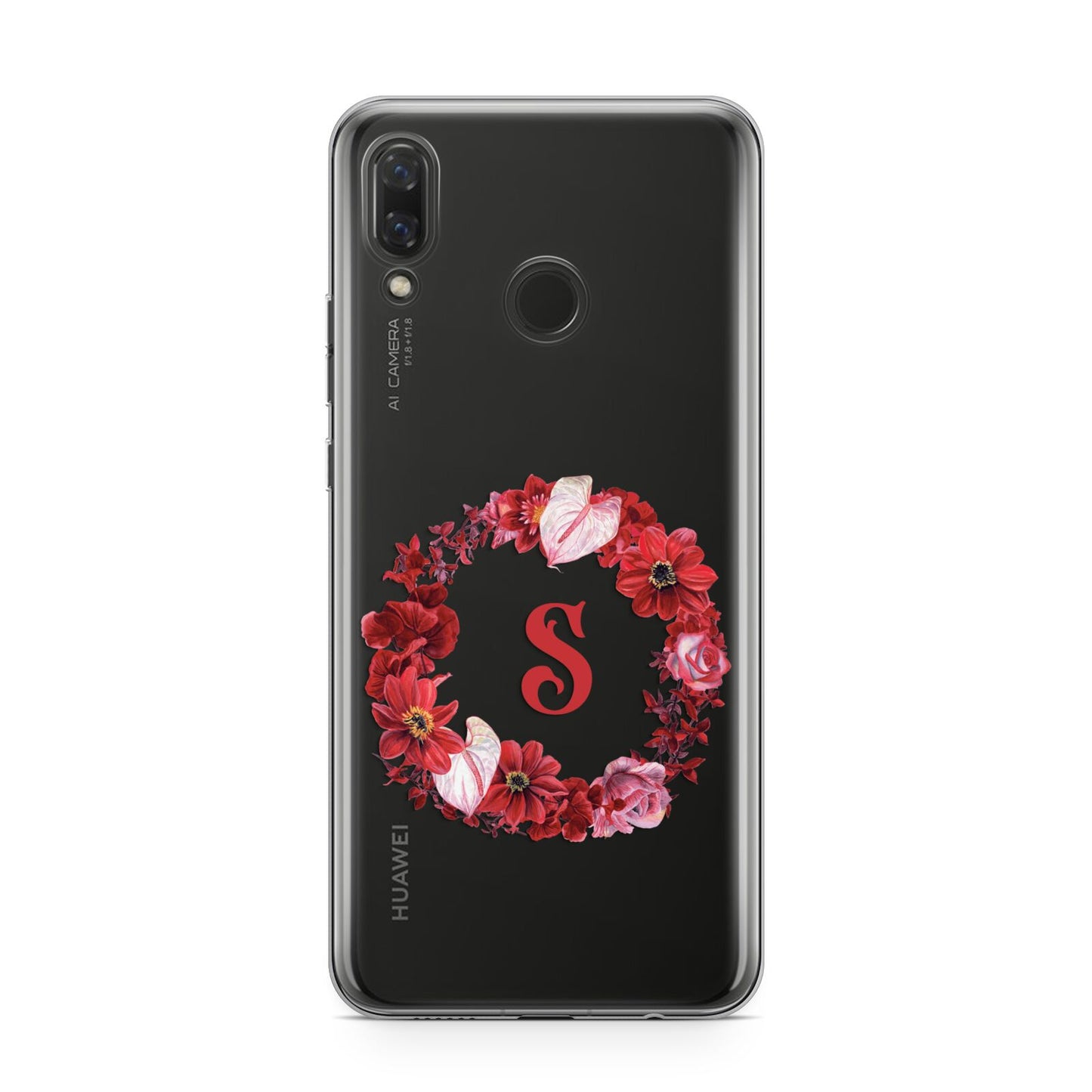 Personalised Initial Floral Wreath Huawei Nova 3 Phone Case