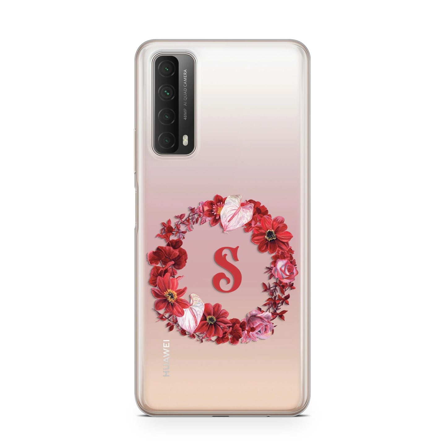 Personalised Initial Floral Wreath Huawei P Smart 2021