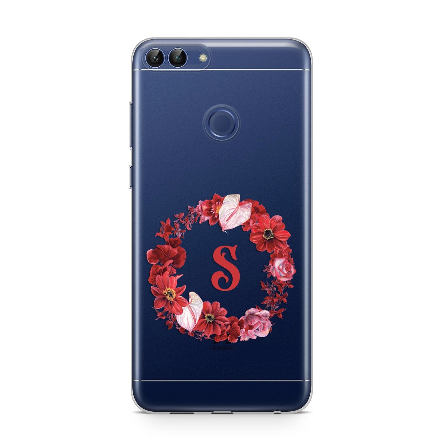 Personalised Initial Floral Wreath Huawei P Smart Case