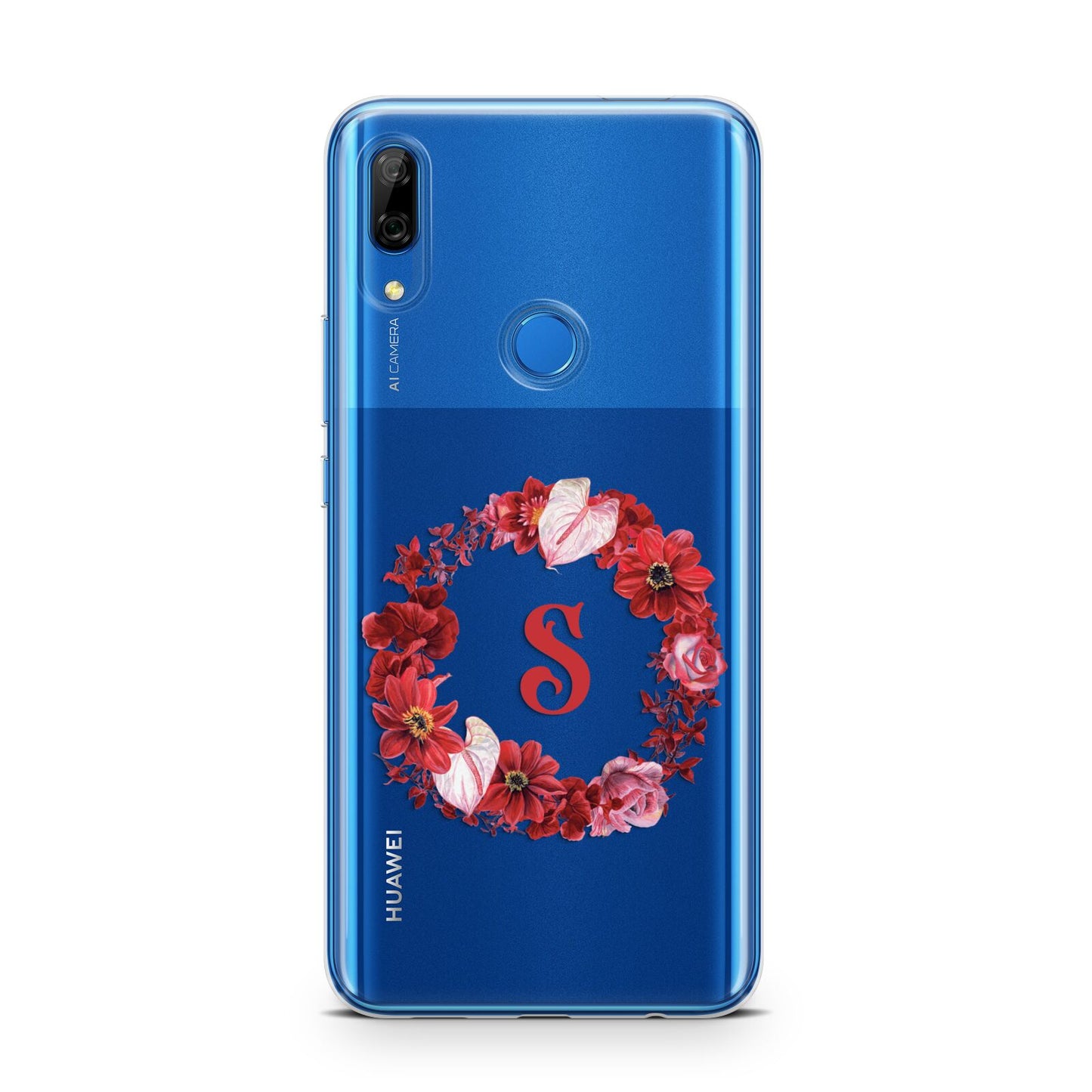 Personalised Initial Floral Wreath Huawei P Smart Z