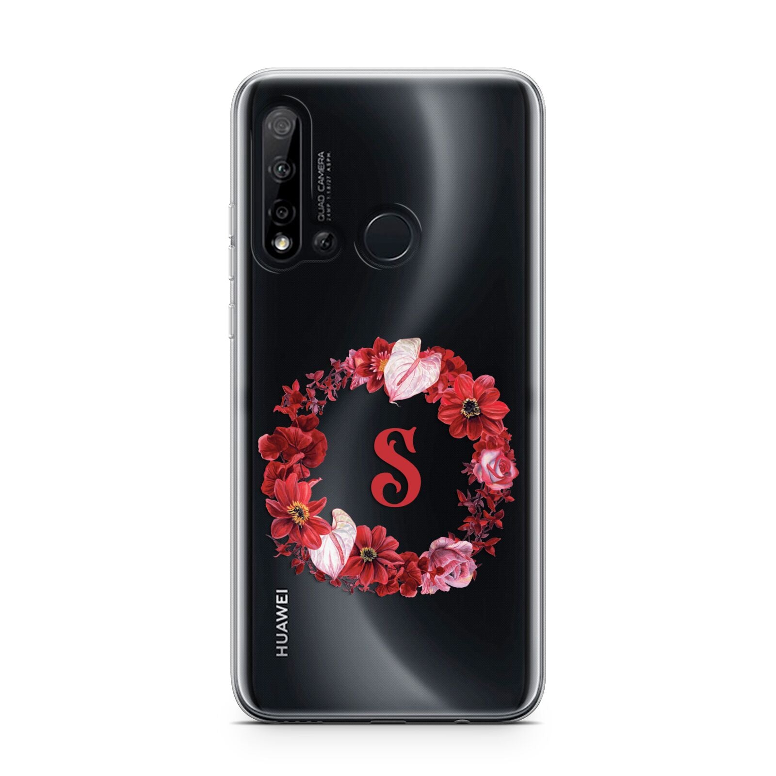 Personalised Initial Floral Wreath Huawei P20 Lite 5G Phone Case