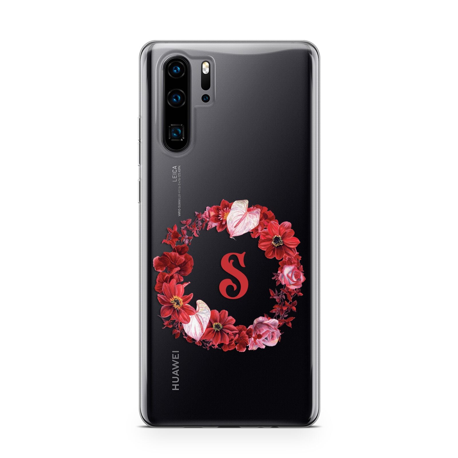 Personalised Initial Floral Wreath Huawei P30 Pro Phone Case