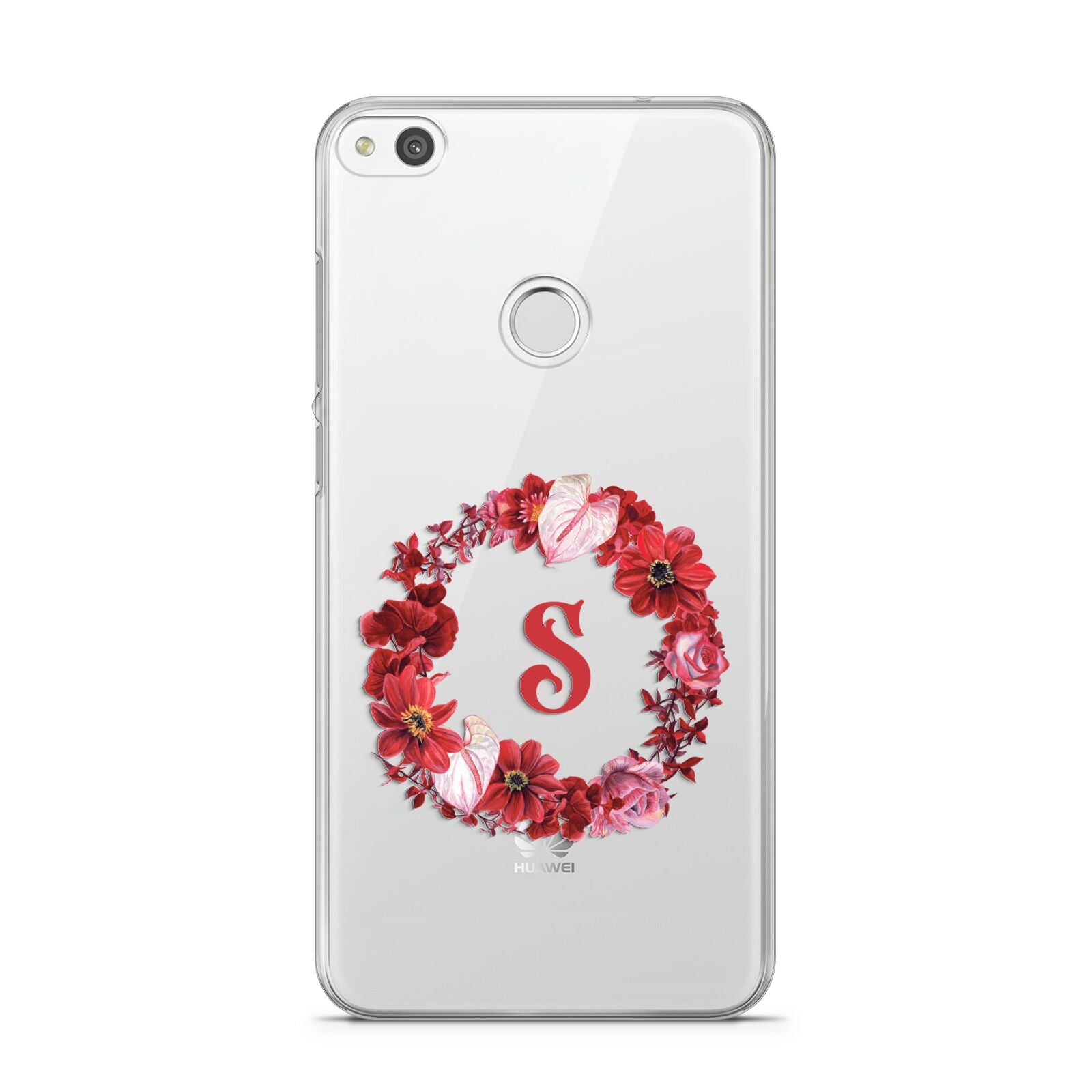 Personalised Initial Floral Wreath Huawei P8 Lite Case