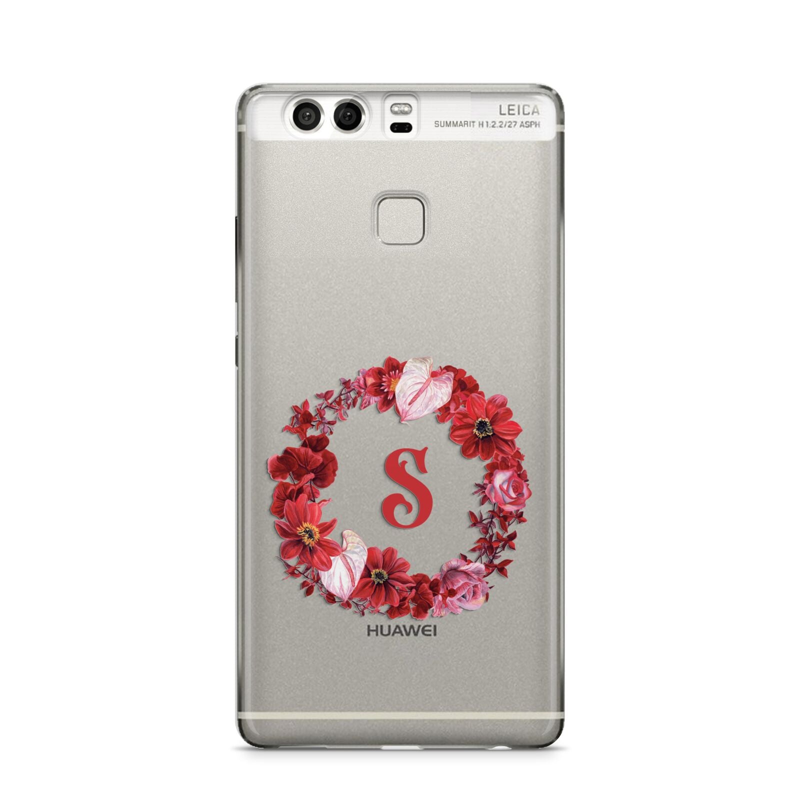 Personalised Initial Floral Wreath Huawei P9 Case