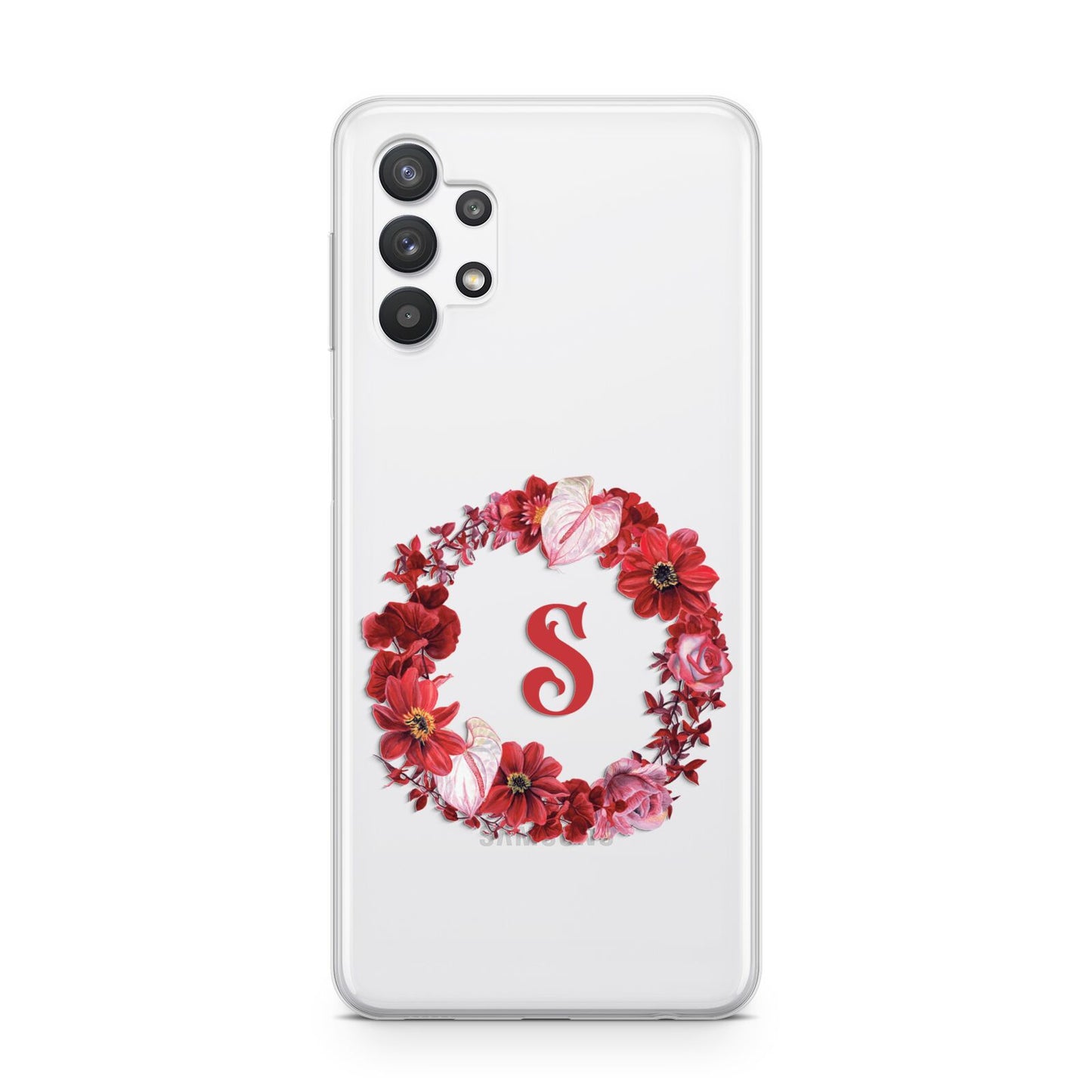 Personalised Initial Floral Wreath Samsung A32 5G Case