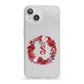 Personalised Initial Floral Wreath iPhone 13 Clear Bumper Case