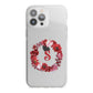 Personalised Initial Floral Wreath iPhone 13 Pro Max TPU Impact Case with White Edges