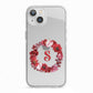 Personalised Initial Floral Wreath iPhone 13 TPU Impact Case with White Edges