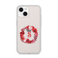 Personalised Initial Floral Wreath iPhone 14 Clear Tough Case Starlight