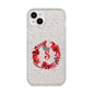 Personalised Initial Floral Wreath iPhone 14 Plus Glitter Tough Case Starlight