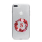 Personalised Initial Floral Wreath iPhone 7 Plus Bumper Case on Silver iPhone